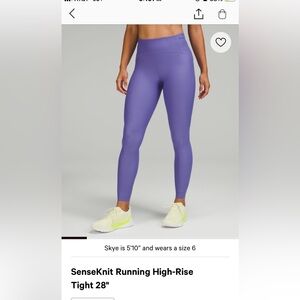 *NWOT* Lululemon SenseKnit Running High-Rise Tight 28" - size 4, Charged Indigo